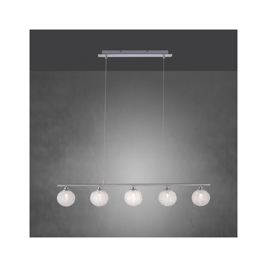Paul Neuhaus 2790-55 - Lampadario su corda WOMBLE 5xG9/28W/230V