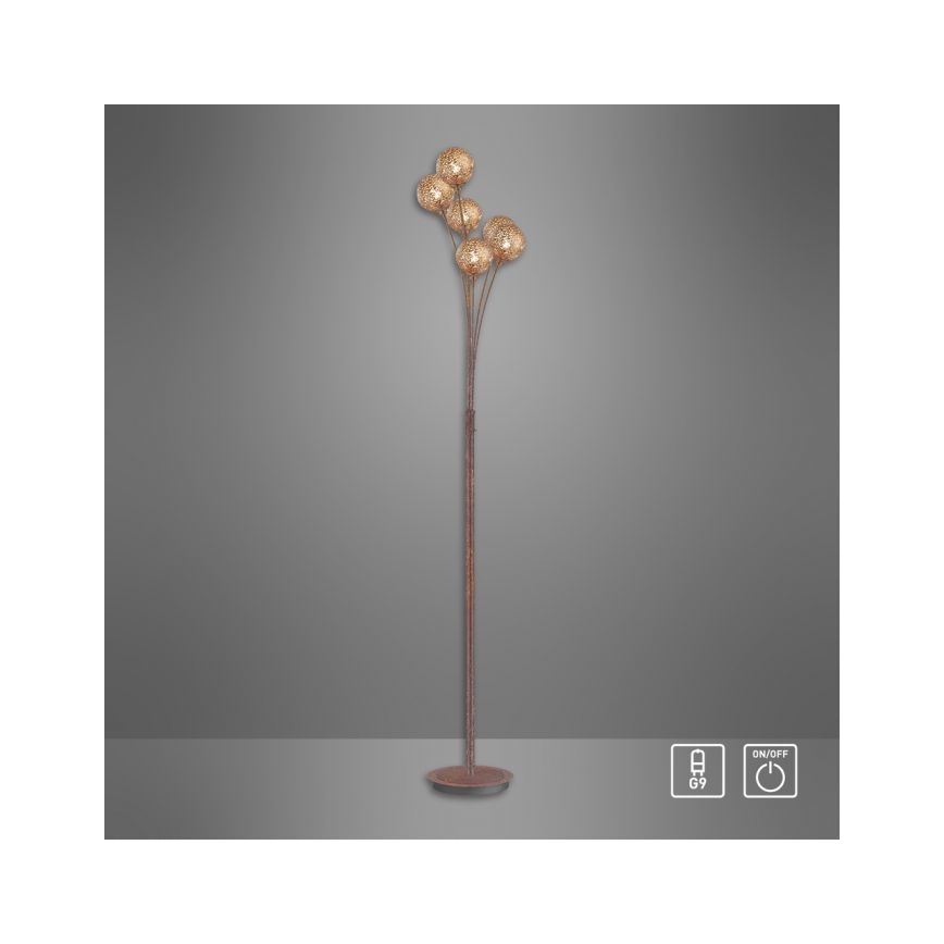 Paul Neuhaus 398-48 - Lampadaire GRETA 6xG9/40W/230V