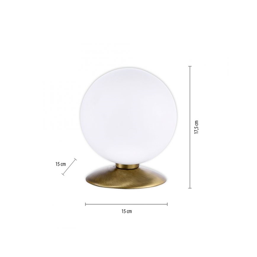 Paul Neuhaus 4013-11 - Lampe de table tactile à intensité variable BUBBA 1xG9/3W/230V laiton