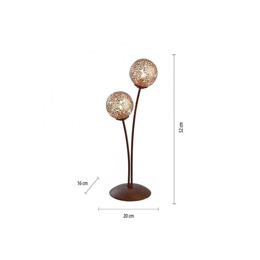 Paul Neuhaus 4032-48 - Lampada da tavolo GRETA 2xG9/40W/230V