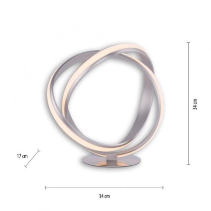 Paul Neuhaus 4531-55 - Lampe de table à intensité variable MELINDA LED/18W/230V chrome mat