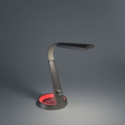 Paul Neuhaus 4591-95 - Lampada da tavolo LED RGB dimmerabile BILL LED/5,7W/230V 3000-6500K USB + LED/1,6W cromo opaco