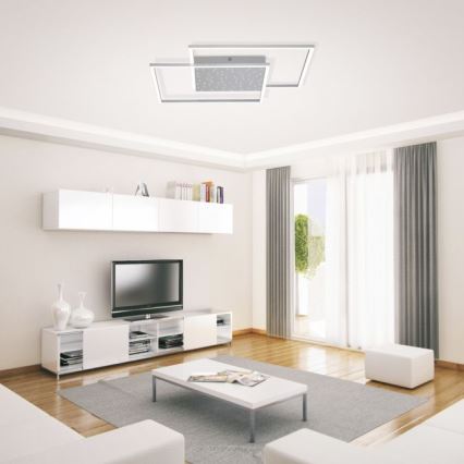 Paul Neuhaus 6024-55 - Lampadario LED dimmerabile da superficie YUKI LED/49W/230V + telecomando