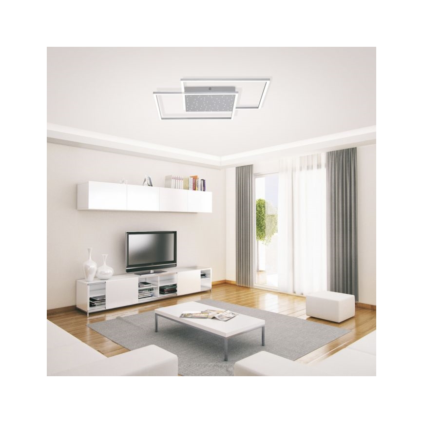 Paul Neuhaus 6024-55 - Lustre monté en surface à intensité variable YUKI LED/49W/230V + Télécommande
