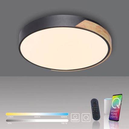 Paul Neuhaus 6071-18 - Plafonnier à intensité variable Q-PIATO LED/35W/230V d. 51 cm 2700-5000K Wi-Fi + télécommande