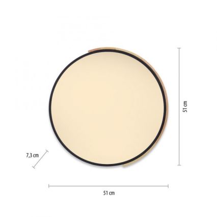Paul Neuhaus 6071-18 - Plafonnier à intensité variable Q-PIATO LED/35W/230V d. 51 cm 2700-5000K Wi-Fi + télécommande