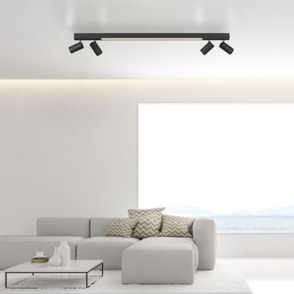 Paul Neuhaus 6121-13 - Spot à intensité variable PURE 4xLED/4W/230V + LED/9W 2700-5000K + télécommande