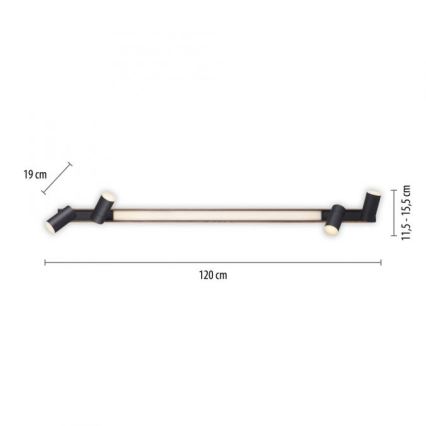 Paul Neuhaus 6121-79 - Spot à intensité variable LED PURE 4xLED/4W/230V + LED/9W 2700-5000K + télécommande