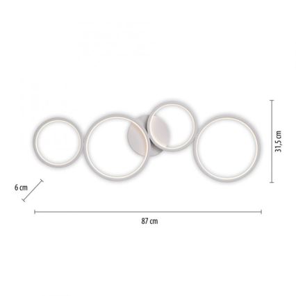 Paul Neuhaus 6183-16 - Plafoniera LED dimmerabile KIRINGE LED/26W/230V