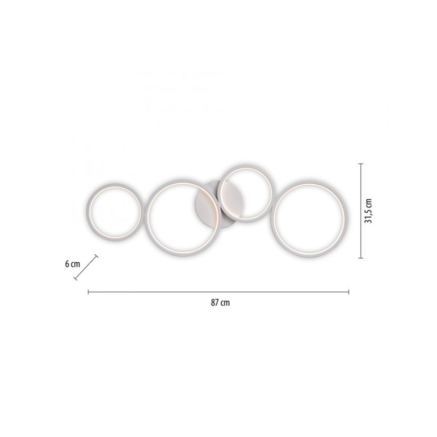 Paul Neuhaus 6183-16 - Plafoniera LED dimmerabile KIRINGE LED/26W/230V