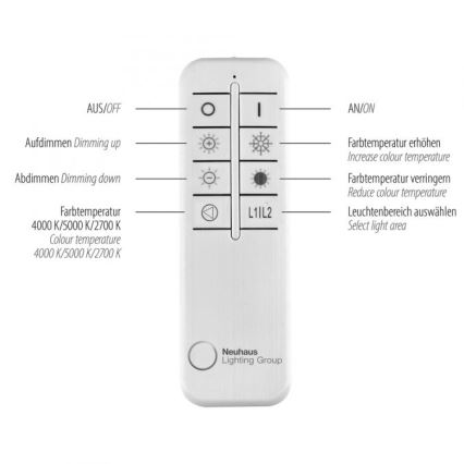 Paul Neuhaus 6233-55 - Dimmbare LED-Deckenleuchte PAAN LED/45,5W/230V 2700-5000K + Fernbedienung