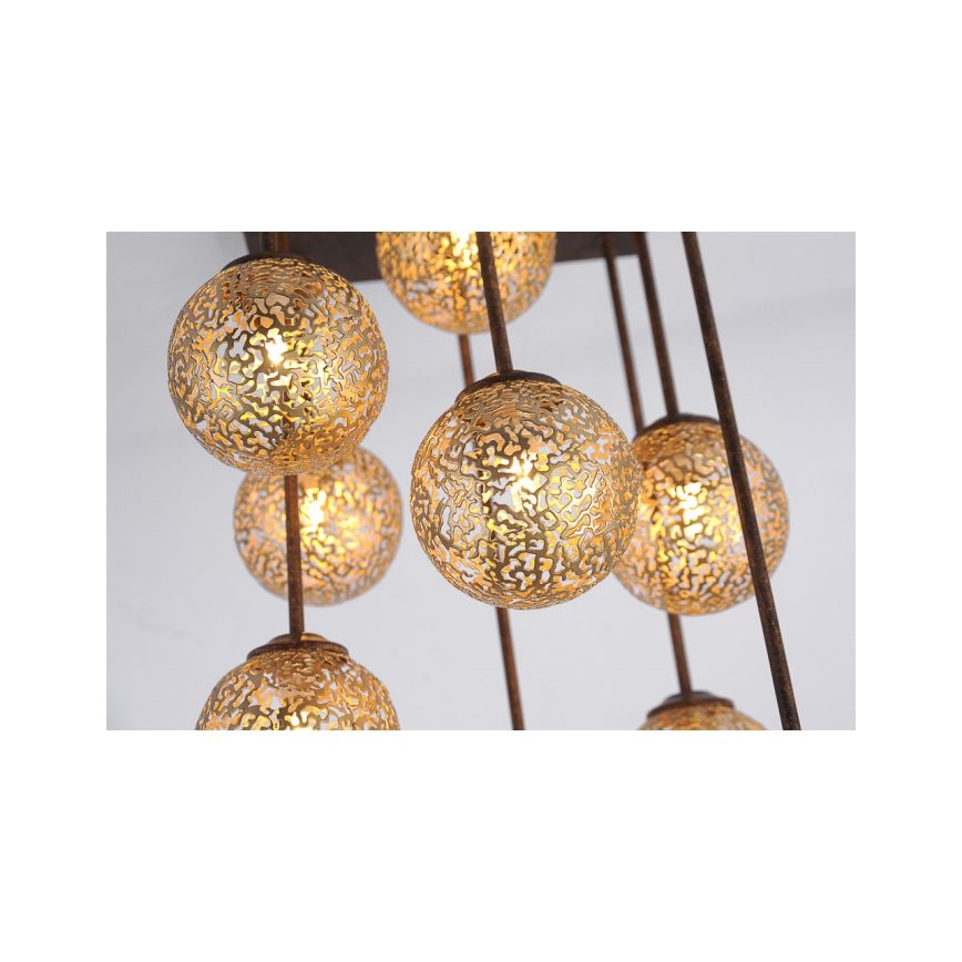 Paul Neuhaus 6238-48 - Lampadario a sospensione con supporto rigido GRETA 9xG9/40W/230V