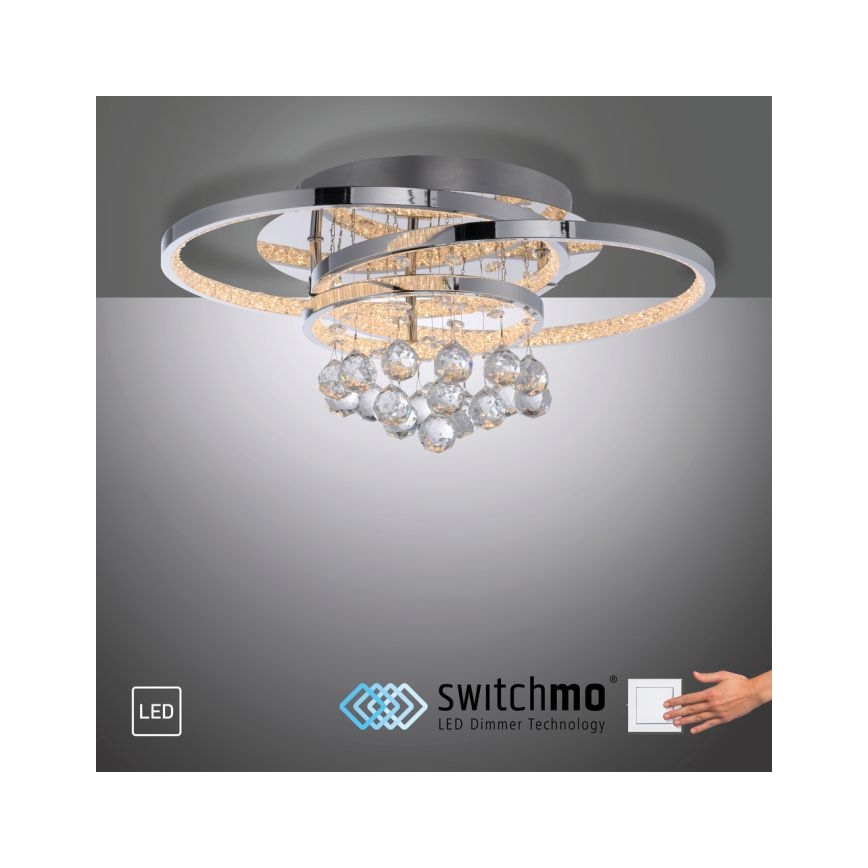 Paul Neuhaus 6267-17 - Dimmbare LED-Deckenleuchte ROTAZO LED/32W/230V d 45 cm glänzendes Chrom