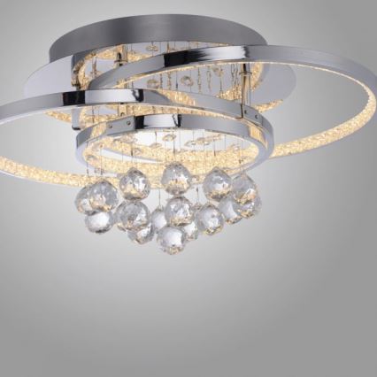 Paul Neuhaus 6267-17 - Dimmbare LED-Deckenleuchte ROTAZO LED/32W/230V d 45 cm glänzendes Chrom