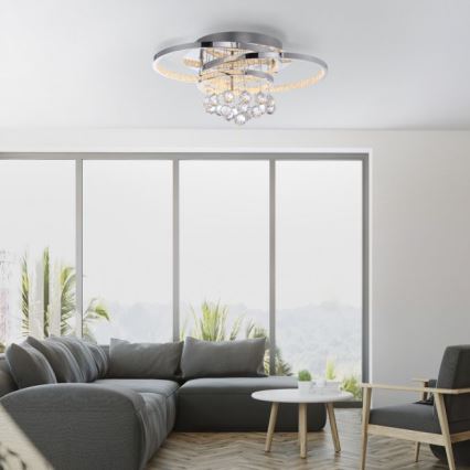 Paul Neuhaus 6267-17 - Plafoniera LED dimmerabile ROTAZO LED/32W/230V diametro 45 cm cromo lucido