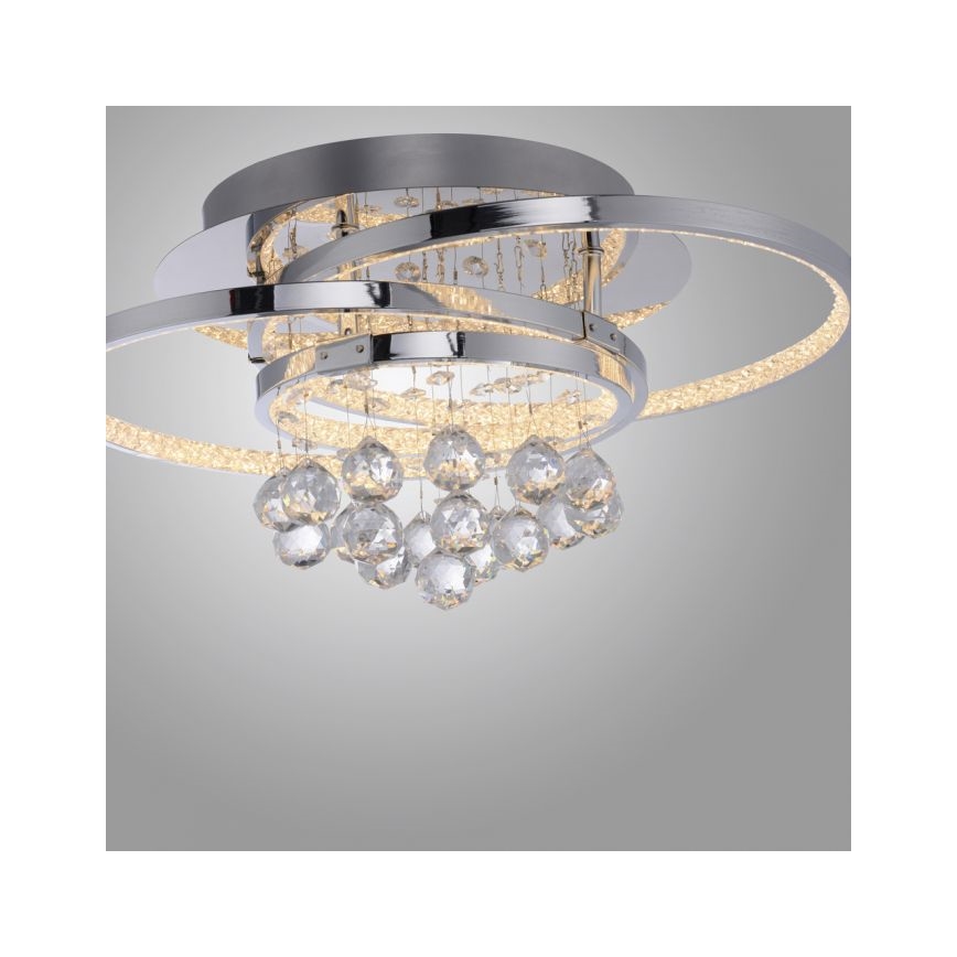 Paul Neuhaus 6267-17 - Plafonnier à intensité variable ROTAZO LED/32W/230V d. 45 cm chrome brillant