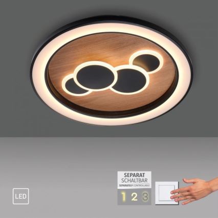 Paul Neuhaus 6284-79 - Plafoniera LED ELIZA LED/55,5W/230V diametro 60 cm quercia