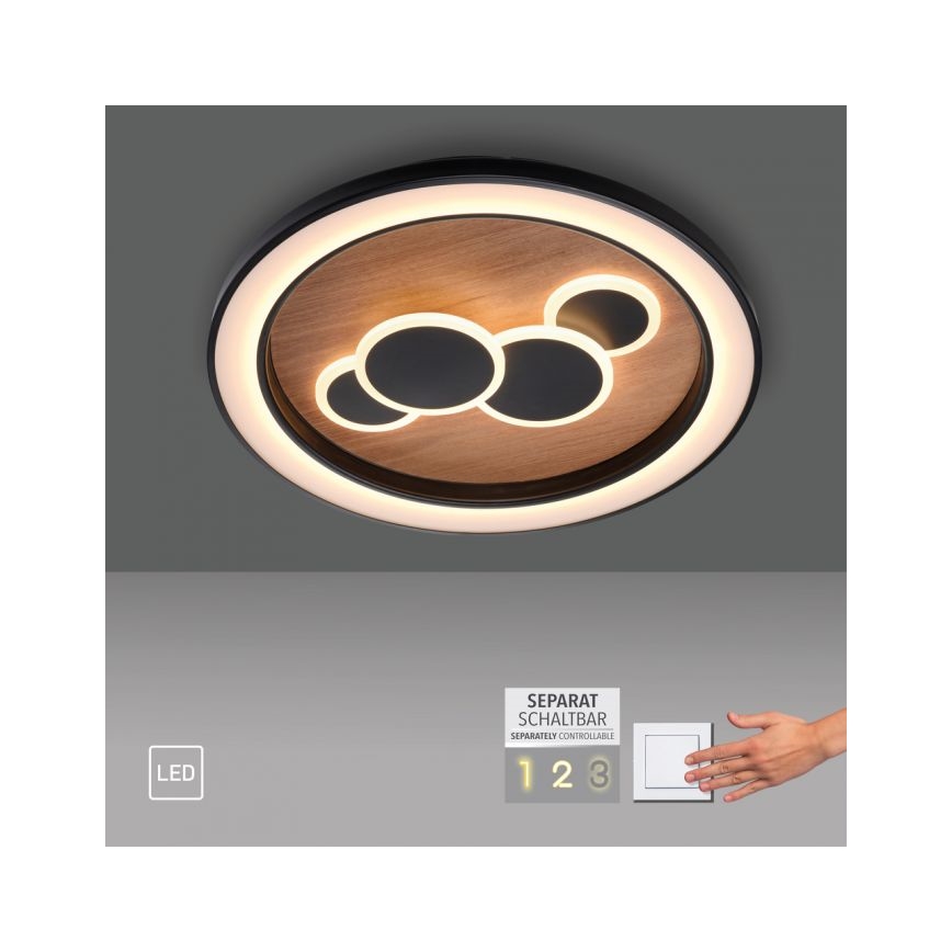 Paul Neuhaus 6284-79 - Plafoniera LED ELIZA LED/55,5W/230V diametro 60 cm quercia