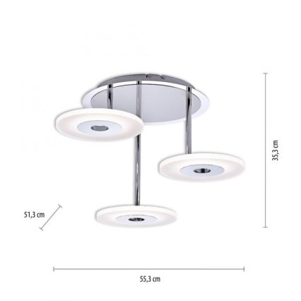 Paul Neuhaus 6446-Paul Neuhaus 6446-55 - Lampadario LED dimmerabile ADALI 3xLED/13W/230V55 - Plafoniera LED ADALI 3xLED/13W/230V
