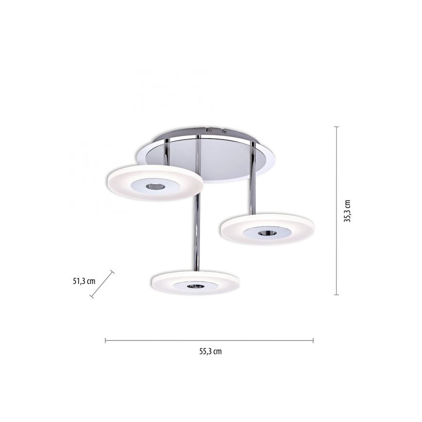 Paul Neuhaus 6446-Paul Neuhaus 6446-55 - Lampadario LED dimmerabile ADALI 3xLED/13W/230V55 - Plafoniera LED ADALI 3xLED/13W/230V