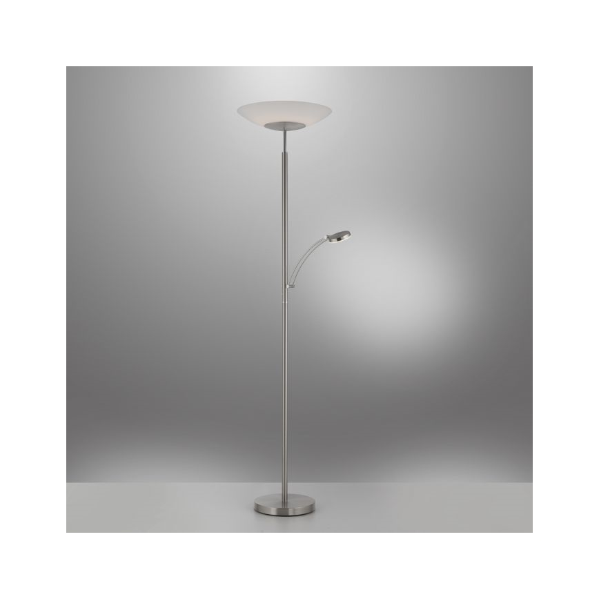 Paul Neuhaus 655-55 - Lampadaire à intensité variable ALFRED 1xLED/28W+1xLED/4W/230V chrome brillant