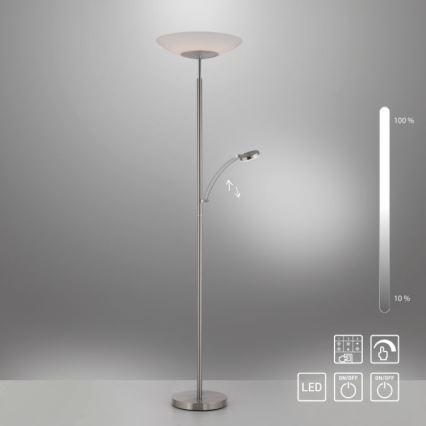 Paul Neuhaus 655-55 - Lampadaire à intensité variable ALFRED 1xLED/28W+1xLED/4W/230V chrome brillant