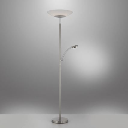 Paul Neuhaus 655-55 - Lampada da terra dimmerabile a LED ALFRED LED/28W+LED/4W/230V cromo lucido