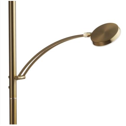 Paul Neuhaus 655-60 - Piantana LED dimmerabile ALFRED LED/28W/230V+LED/4W/230V ottone