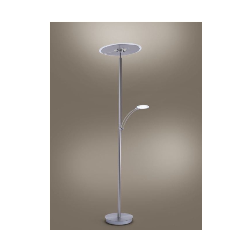 Paul Neuhaus 673-55 - Lampada da terra dimmerabile ARTUR 2xLED/21W/230V+LED/6W cromo lucido