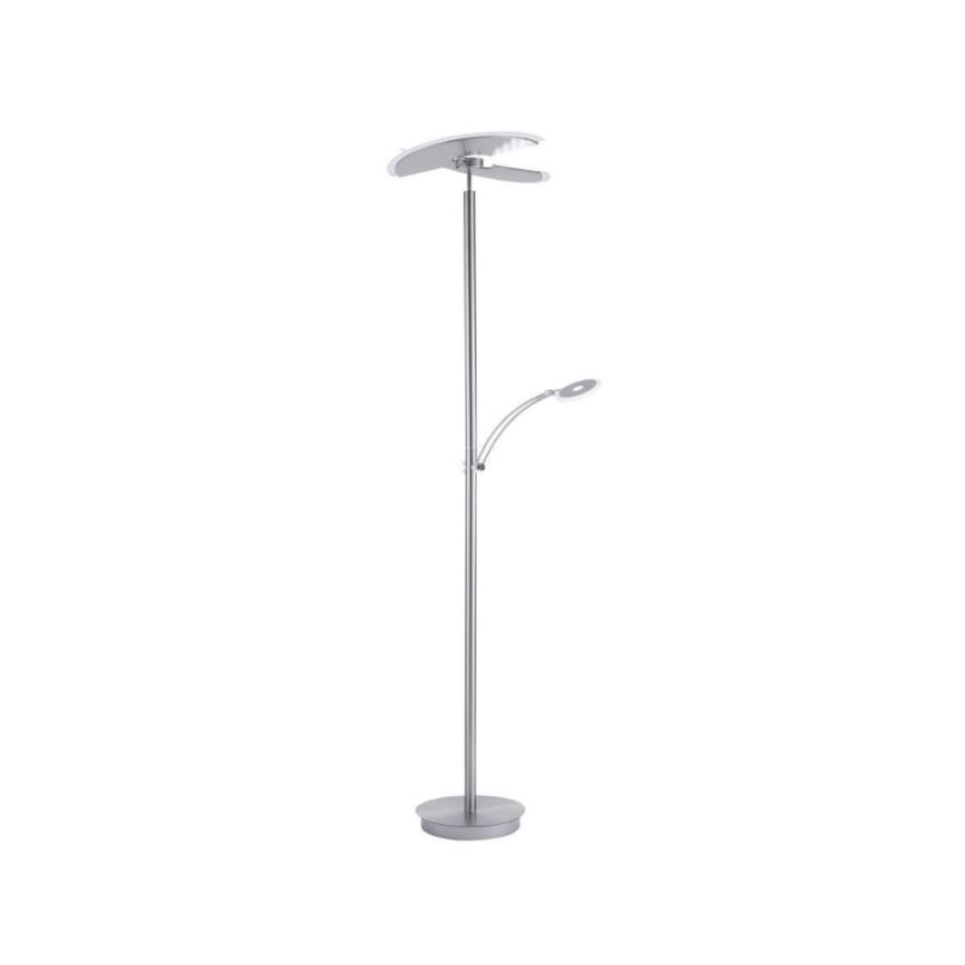 Paul Neuhaus 673-55 - Lampadaire sur pied LED dimmable ARTUR 2xLED/21W/230V+LED/6W chrome brillant