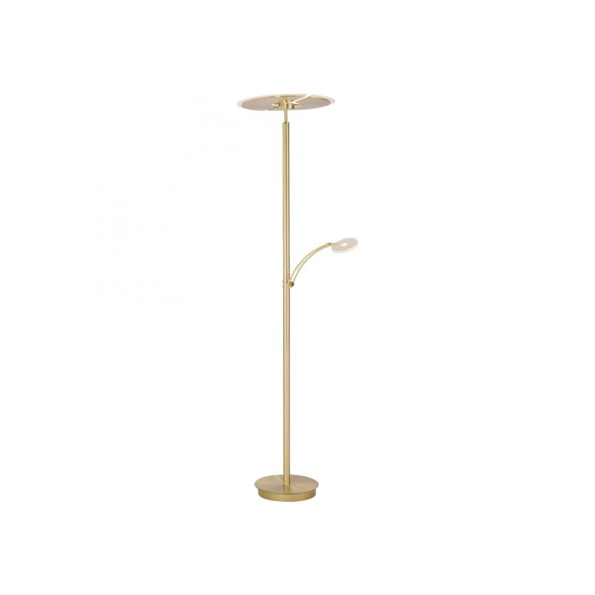 Paul Neuhaus 673-60 - Dimmbare LED-Stehleuchte ARTUR 2xLED/21W/230V+LED/6W goldfarben