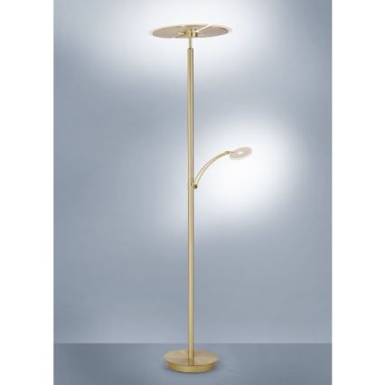 Paul Neuhaus 673-60 - Lampada da terra dimmerabile a LED ARTUR 2xLED/21W/230V+LED/6W dorata