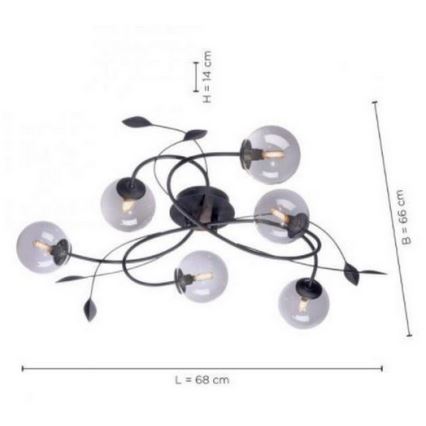 Paul Neuhaus 6737-18 - Plafonnier LED WIDOW 6xG9/3W/230V