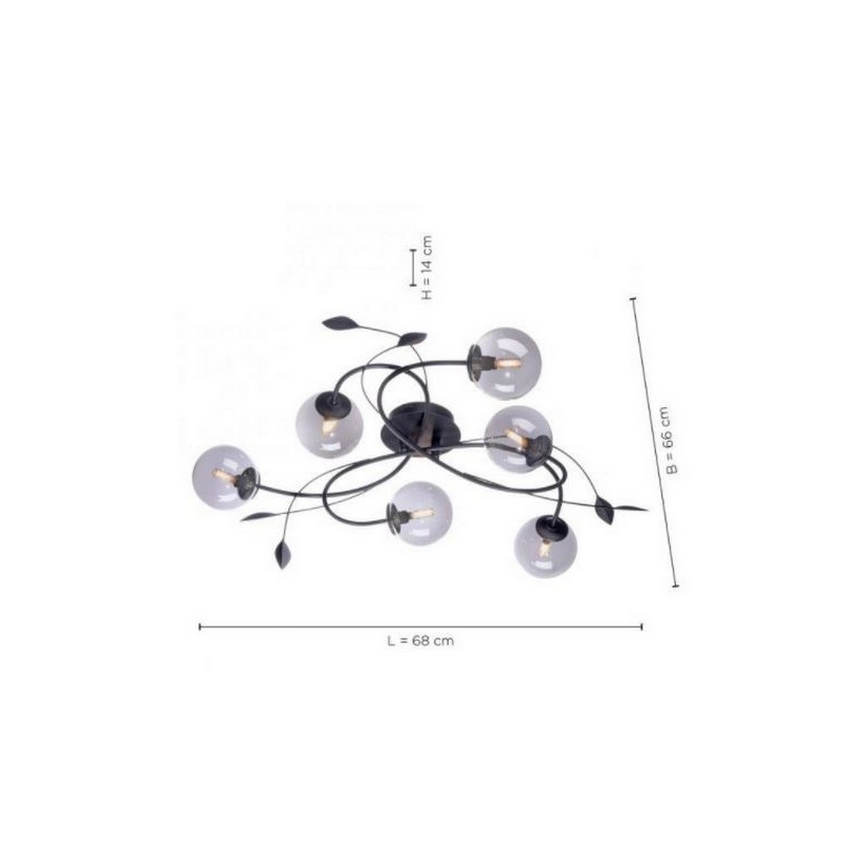 Paul Neuhaus 6737-18 - Plafonnier LED WIDOW 6xG9/3W/230V
