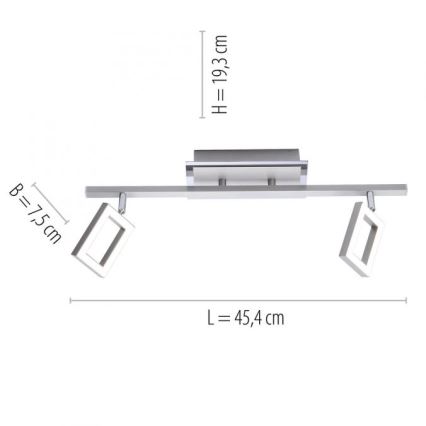 Paul Neuhaus 6958-55 - Faretto LED  INIGO 2xLED/4,2W/230V