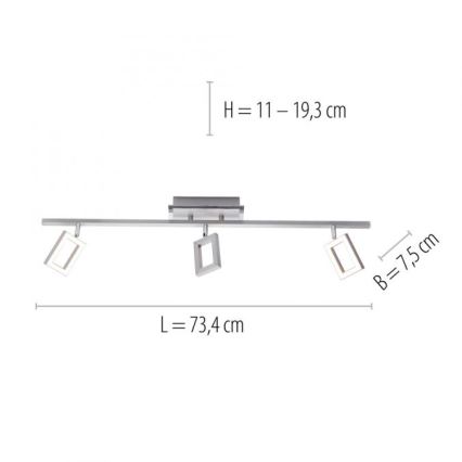Paul Neuhaus 6959-55 - Faretto LED  INIGO 3xLED/4,2W/230V