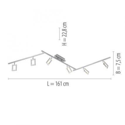 Paul Neuhaus 6965-55 - Spot LED à intensité variable INIGO 6xLED/4W/230V