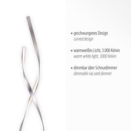 Paul Neuhaus 720-55 - Dimmbare LED-Stehleuchte LINDA LED/27W/230V glänzendes Chrom