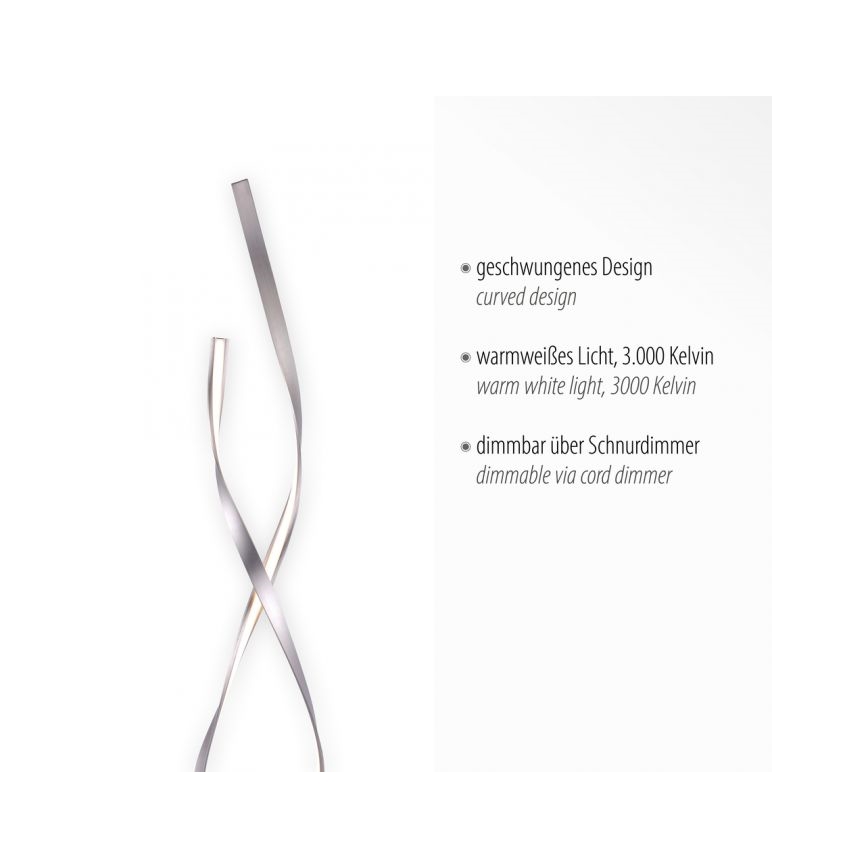 Paul Neuhaus 720-55 - Dimmbare LED-Stehleuchte LINDA LED/27W/230V glänzendes Chrom