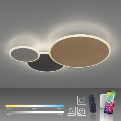 Paul Neuhaus 8007-70 - Plafonnier à intensité variable Q-PIATO LED/35W/230V 2700-5000K Wi-Fi + télécommande