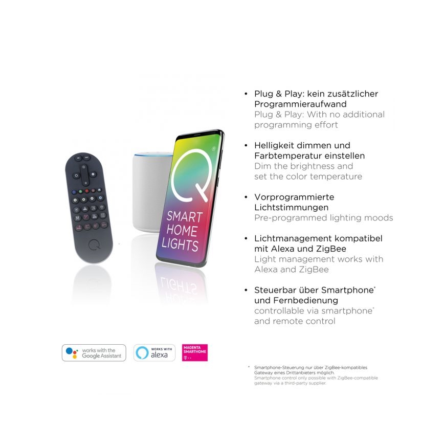 Paul Neuhaus 8007-70 - Plafonnier à intensité variable Q-PIATO LED/35W/230V 2700-5000K Wi-Fi + télécommande