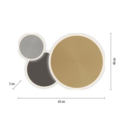 Paul Neuhaus 8007-70 - Plafonnier à intensité variable Q-PIATO LED/35W/230V 2700-5000K Wi-Fi + télécommande