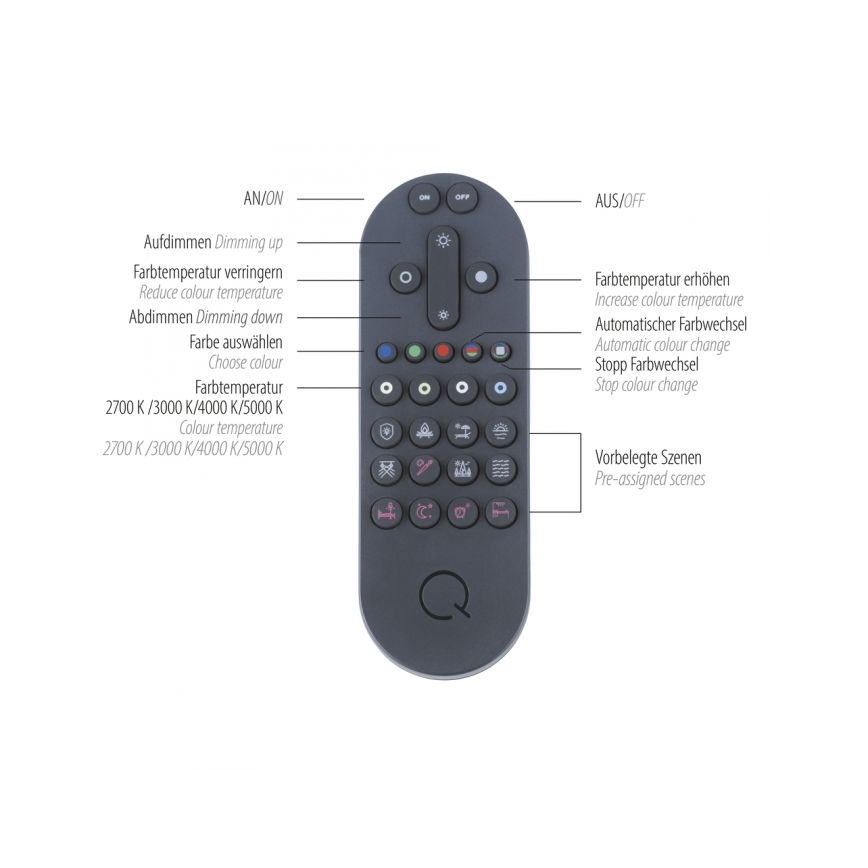 Paul Neuhaus 8008-70 - Plafonnier à intensité variable Q-PIATO LED/49W/230V 2700-5000K Wi-Fi + télécommande