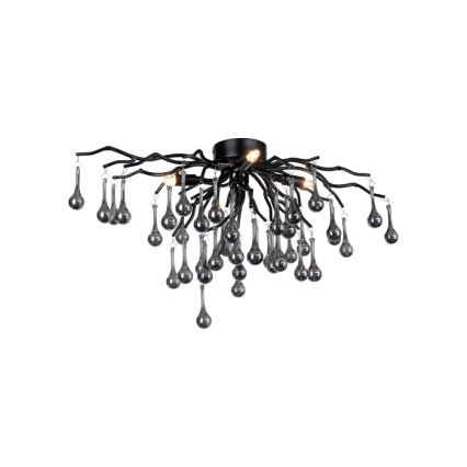 Paul Neuhaus 8090-18 - Aufgesetzte Deckenleuchte ICICLE 4xG9/40W/230V 30x60 cm schwarz