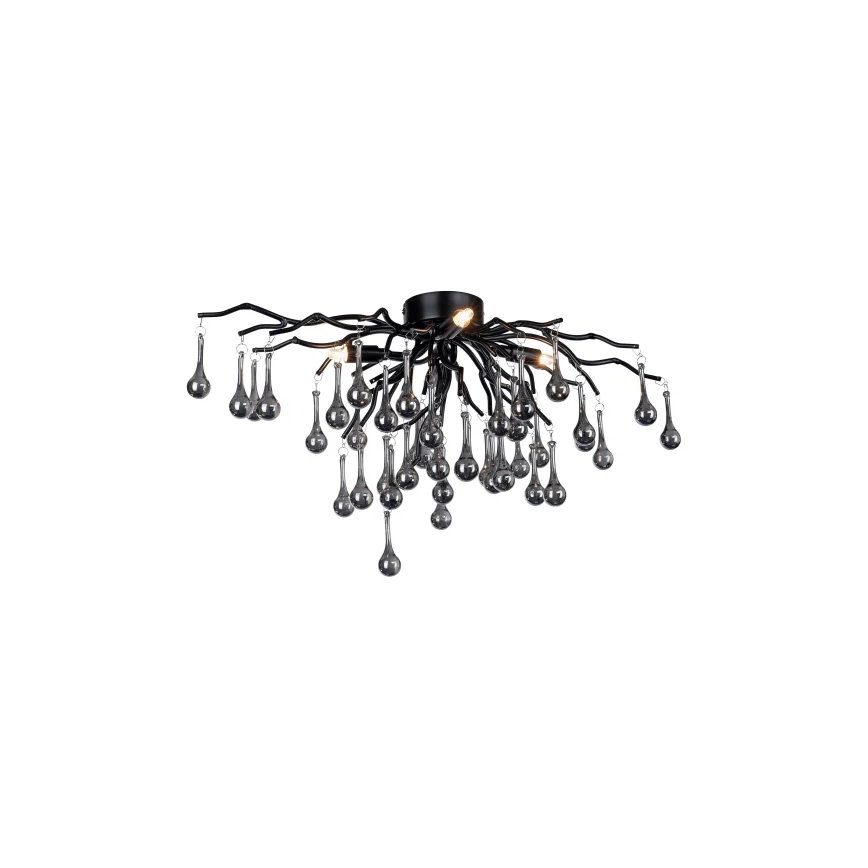 Paul Neuhaus 8090-18 - Lustre à montage en saillie ICICLE 4xG9/40W/230V 30x60 cm noir