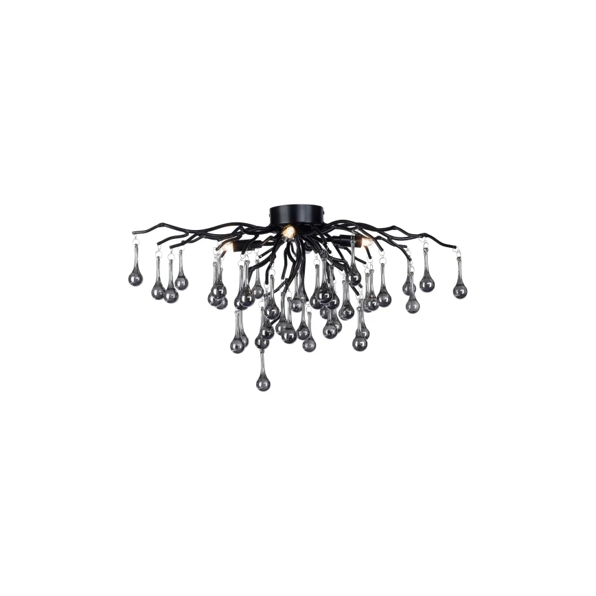 Paul Neuhaus 8090-18 - Lustre à montage en saillie ICICLE 4xG9/40W/230V 30x60 cm noir