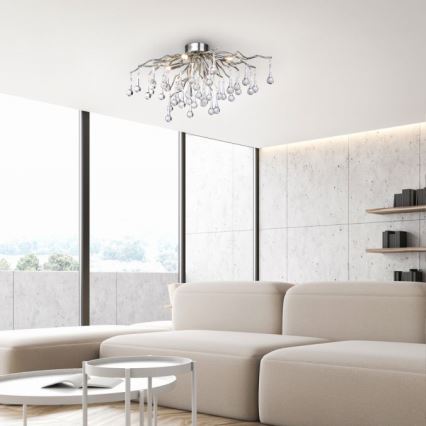 Paul Neuhaus 8090-55 - Anbaukronleuchter ICICLE 4xG9/40W/230V 30x60 cm glänzendes Chrom