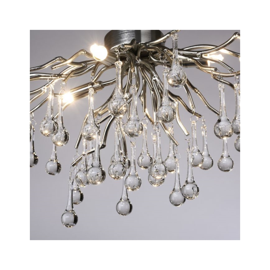 Paul Neuhaus 8090-55 - Anbaukronleuchter ICICLE 4xG9/40W/230V 30x60 cm glänzendes Chrom