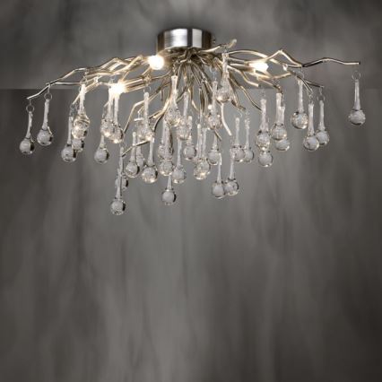 Paul Neuhaus 8090-55 - Plafonnier ICICLE 4xG9/40W/230V 30x60 cm chrome brillant