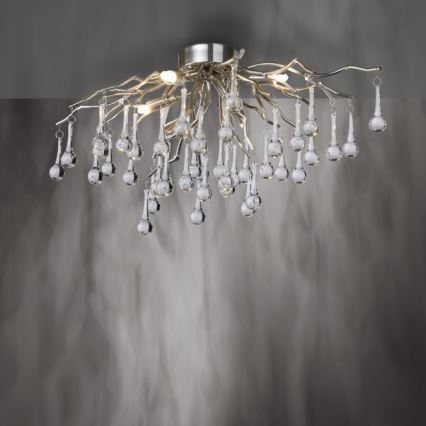 Paul Neuhaus 8090-55 - Plafonnier ICICLE 4xG9/40W/230V 30x60 cm chrome brillant